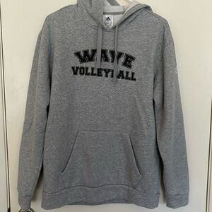 Adidas Wave Volleyball pullover hooded sweatshirt grey, sz small